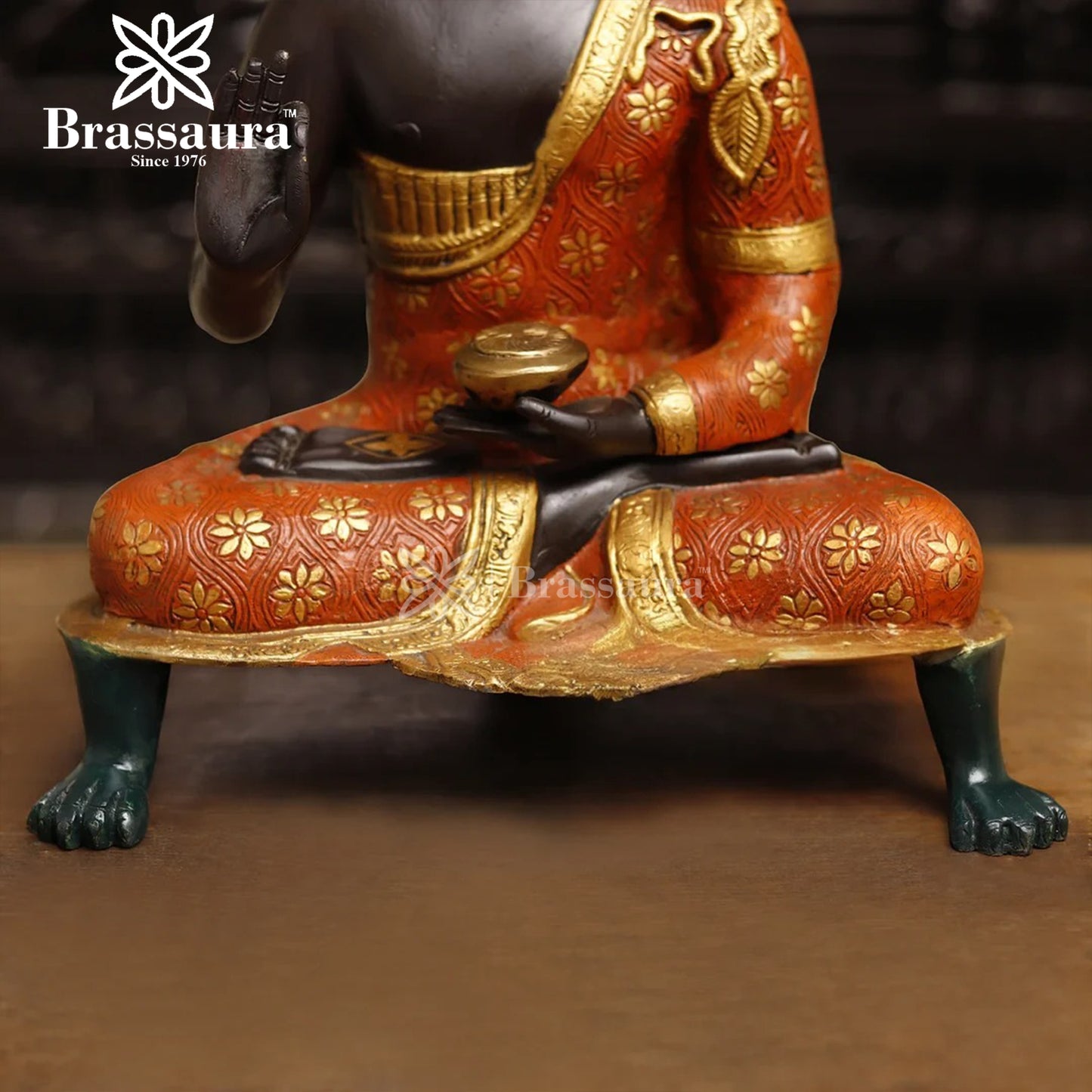 Brass Buddha For Home And Décor And Gift Items Weight 10 kg Height 19.54 Inch