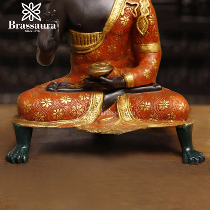 Brass Buddha For Home And Décor And Gift Items Weight 10 kg Height 19.54 Inch