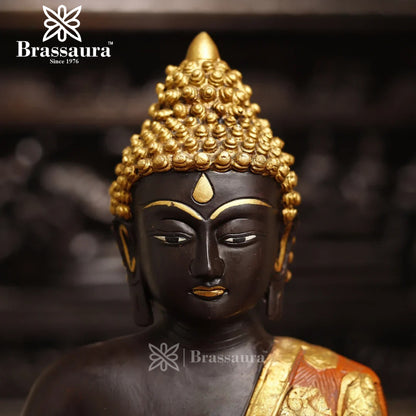 Brass Buddha For Home And Décor And Gift Items Weight 10 kg Height 19.54 Inch