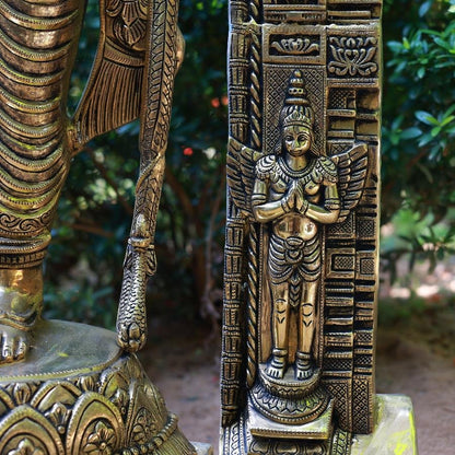 पीतल अयोध्या प्रतिकृति राम लला मूर्ति - 53 इंच - मंदिर के लिए भव्य भगवान राम प्रतिमा