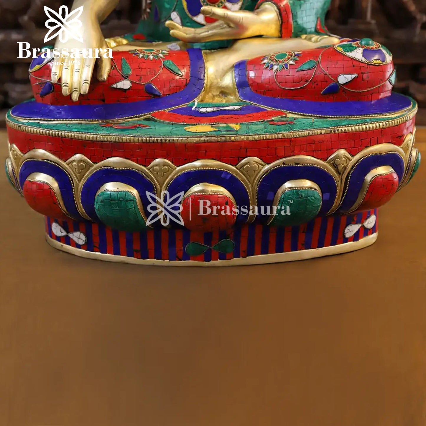 Brass Buddha For Home And Décor Weight 51.3 kg Height 33 Inch