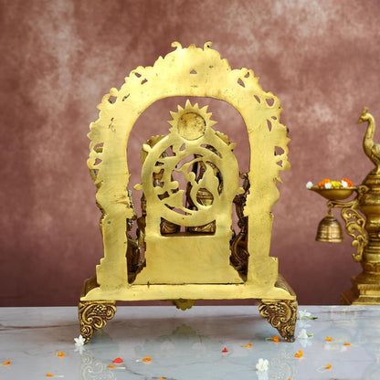 BRASS RAM DARBAR IDOL - 16 INCHES - DIVINE RAM PARIVAR STATUE FOR HOME & TEMPLE