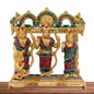 Brass Gem Stone Work Ram darbar Idol for Home and Decor Weight 2.4 Kg Height 19 cm