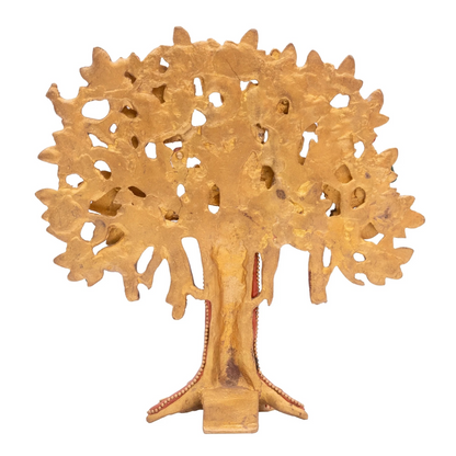 Brassaura® Brass Kalpavriksha Tree Showpiece for Home Decor | Height 7.5 Inches