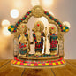 Brass Gem Stone Work Ram darbar Idol for Home and Decor Weight 1.9 Kg Height 18 cm