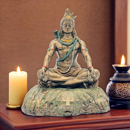Brassaura™ Resin Mahadev Statue – Height 4.8 Inches & Weight 0.4 Kg | Pooja & Décor