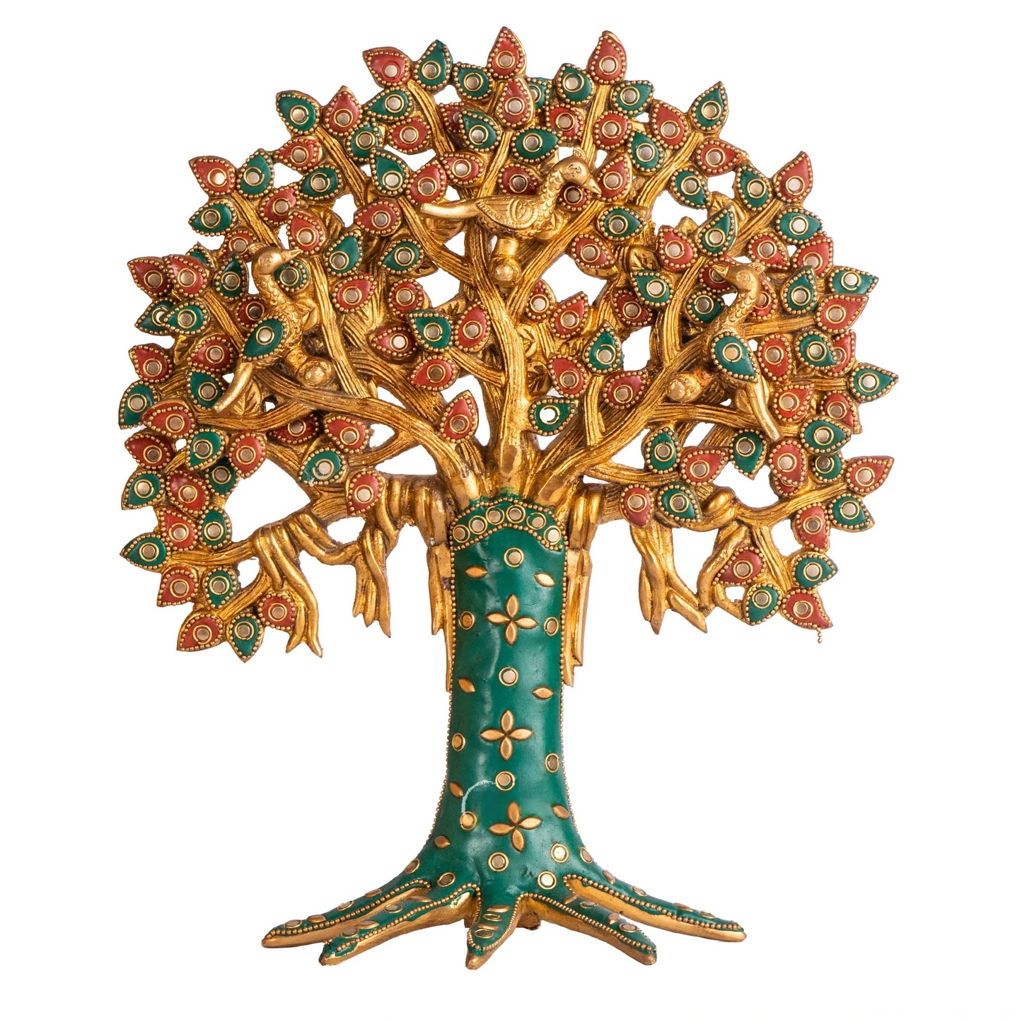 Brassaura® Brass Kalpavriksha Tree Showpiece for Home Decor | Height 12 Inches