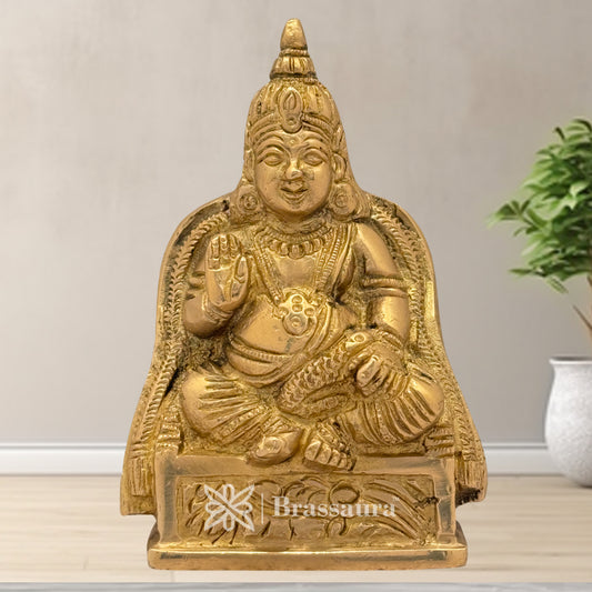 Brass Kuber Idol for Home and Decor Weight .850 Kg Height 12 cm