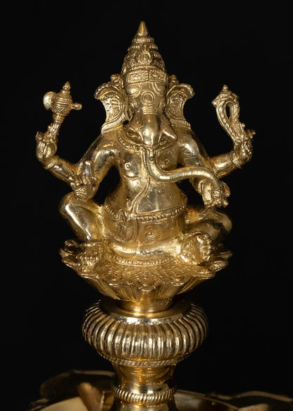 Brass Laxmi Ganesh Nilavalakku deepam Weight 10.5 Kg And Height 24 Inch