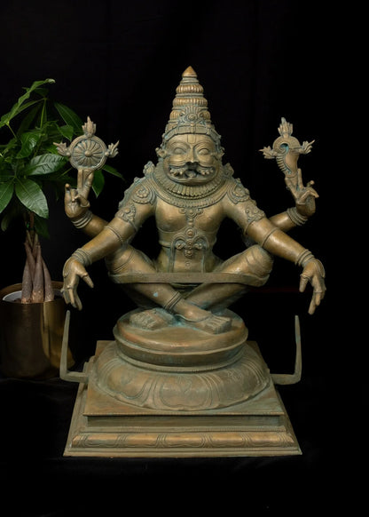 Bronze Narasimha Statue Weight 48 Kg And Height 24 Inch