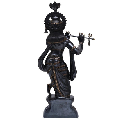 Brass Classic Krishna Playing Flute Weight 22 Kg And Height 35 Inch