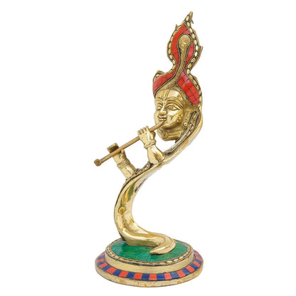 Brass Gem Stone Work Krishna Weight 3 Kg And Height 13 Inch