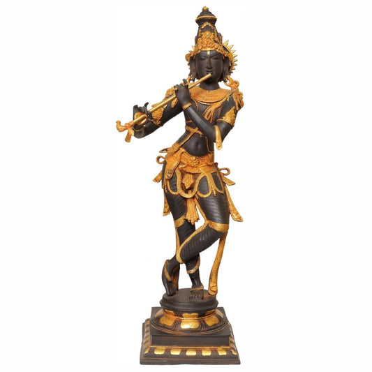 Brass Krishna Weight 20 Kg And Height 36 Inch