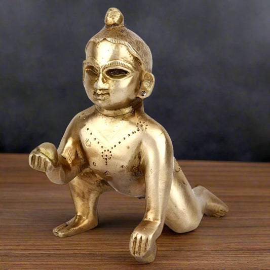 Brass Bal Gopal Weight 0.8 Kg And Height 5 Inch