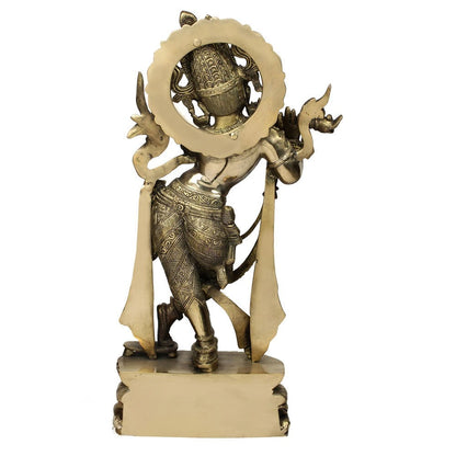 Brass Krishna Weight 11.5 Kg And Height 23 Inch