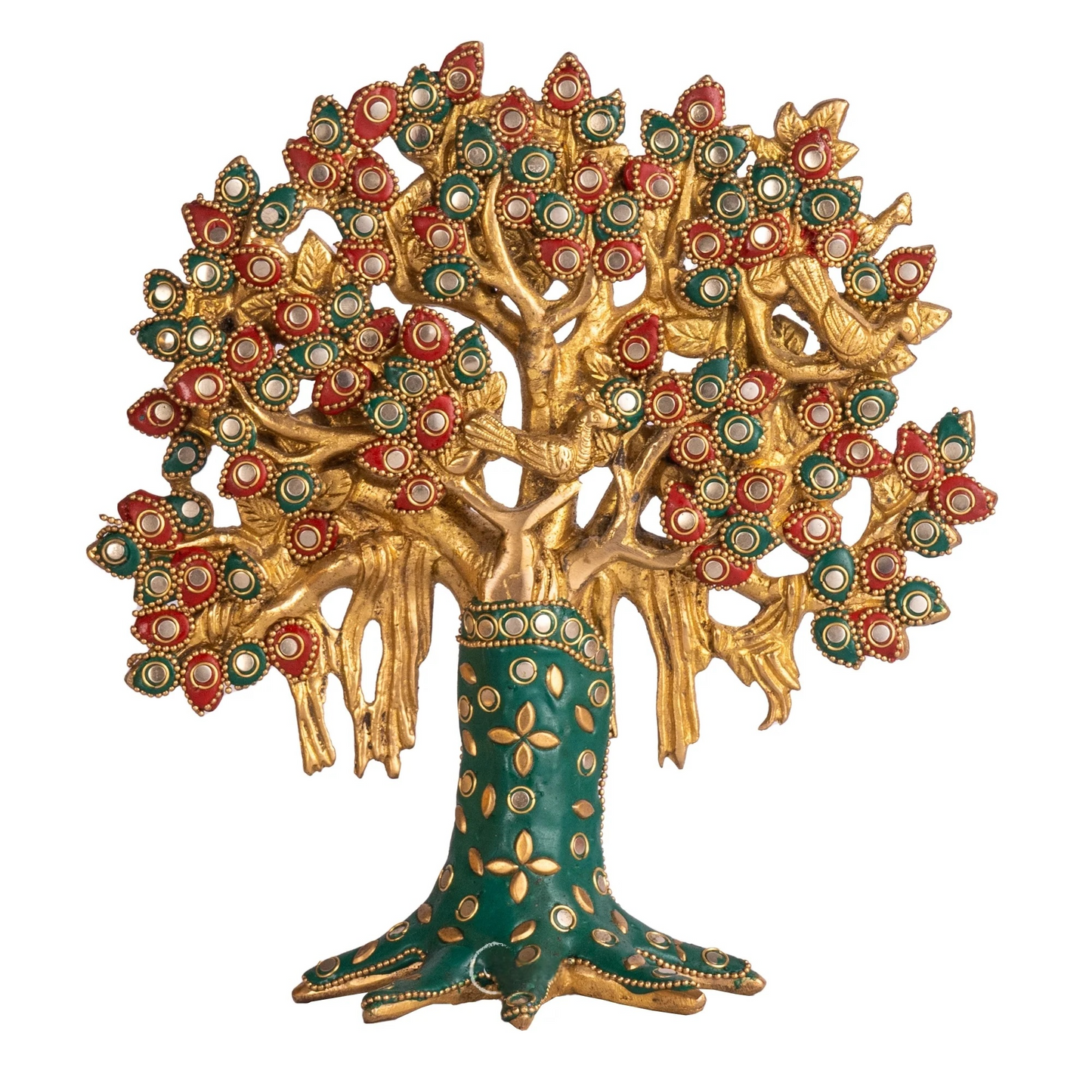 Brassaura® Brass Kalpavriksha Tree Showpiece for Home Decor | Height 12 Inches
