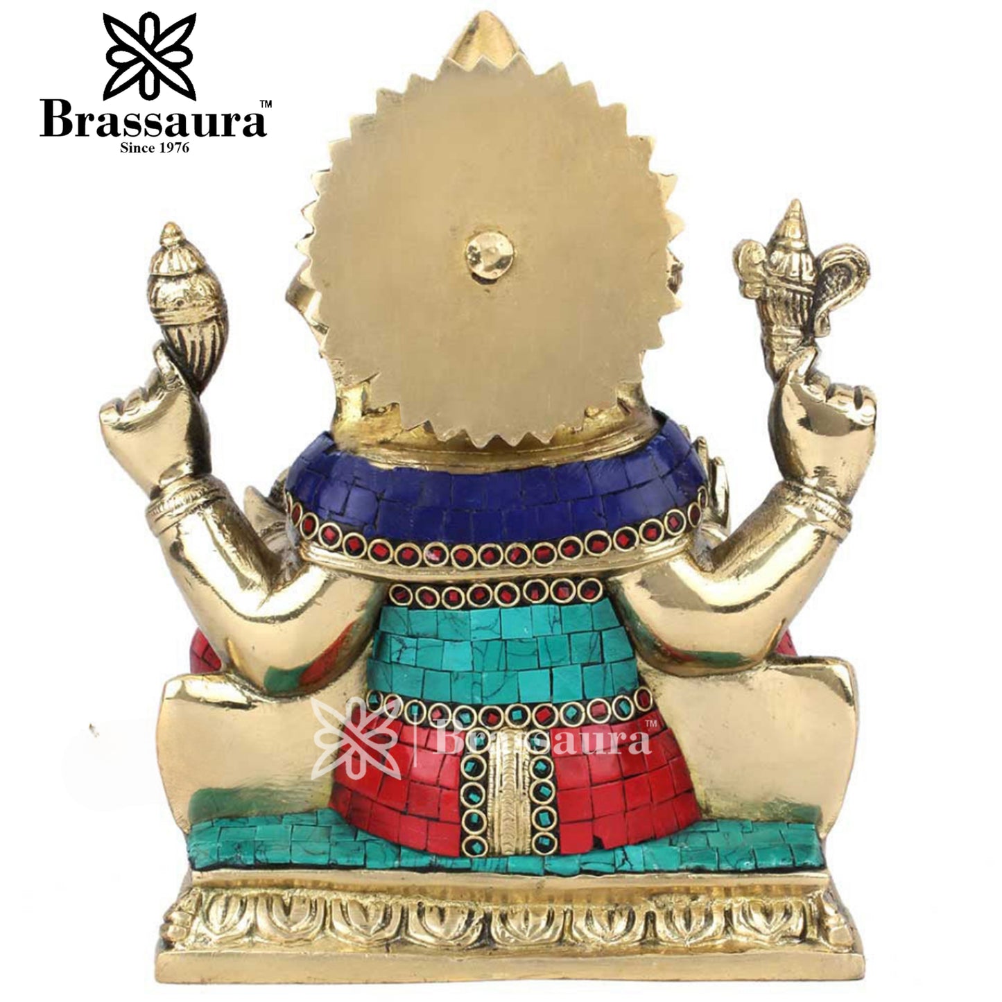 Brass Ganesha Statue For Home Decor And Gift Item Weight 5.2 Kg And Height 10 Inch