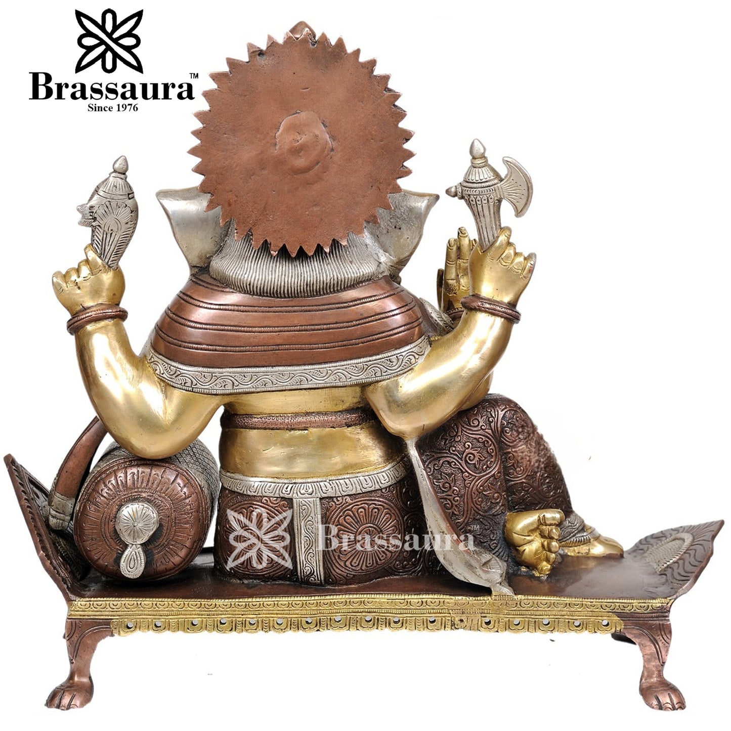 Brass Ganesha Statue For Home Decor And Gift Item Weight 16 Kg And Height 16 Inch
