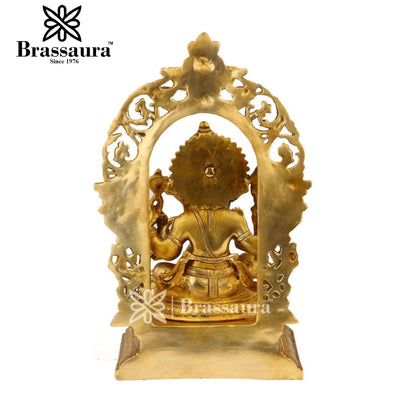 Brass Ganesha Statue For Home Decor And Gift Item Weight 9.5 Kg And Height 16 Inches
