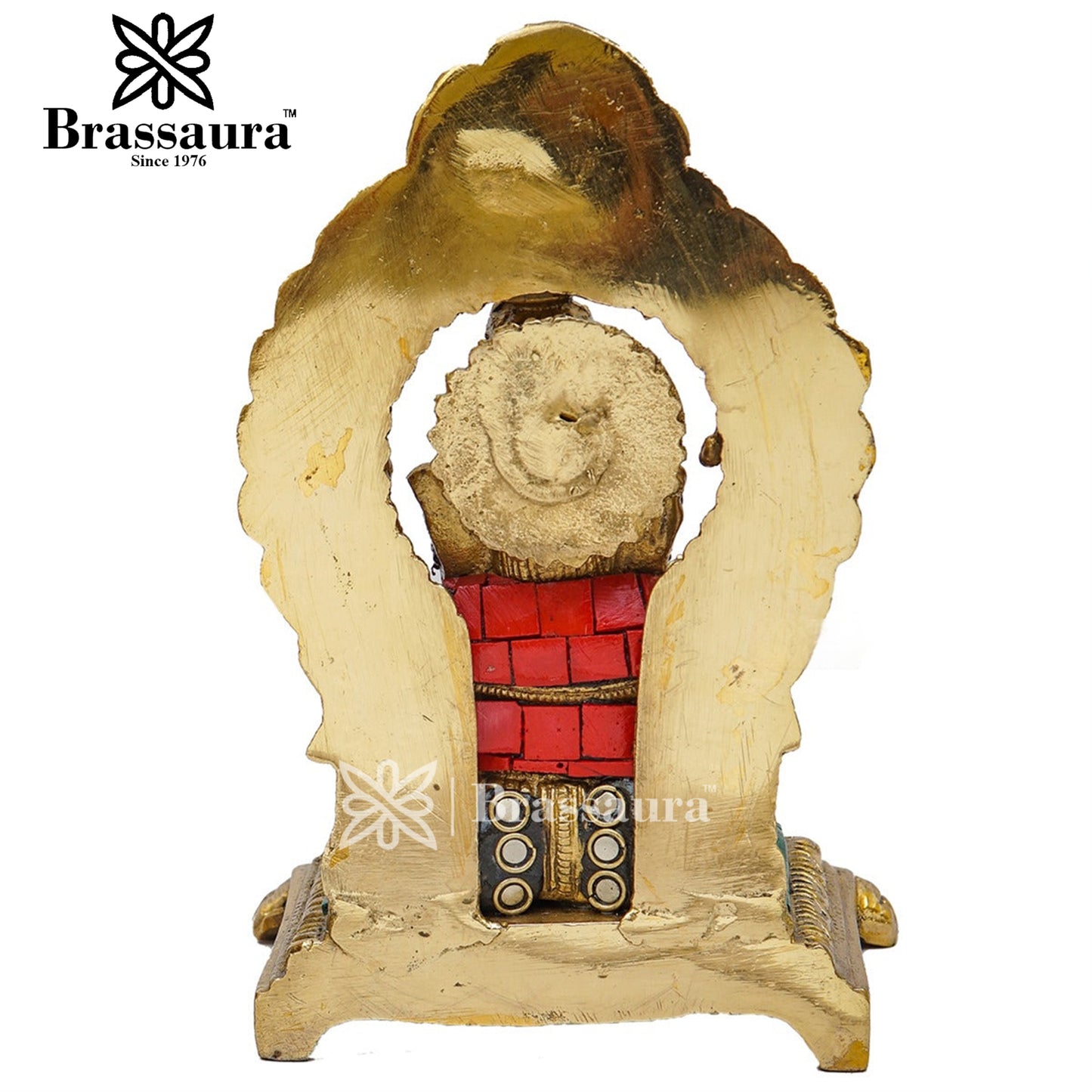 Brassaura™ Brass Ganesha Idol for Home and Decor | Weight 1.5 Kgs | Height 6 Inches