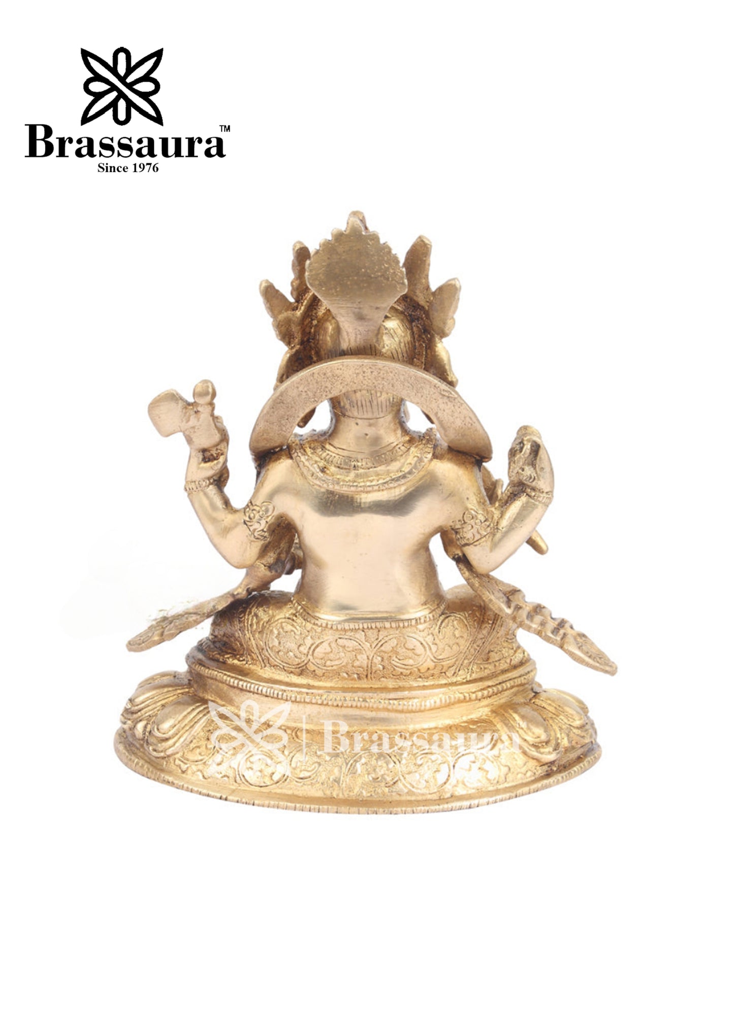 Brass Ganesha Statue For Home Decor And Gift Item Weight 2.5 Kg And Height 8 Inch