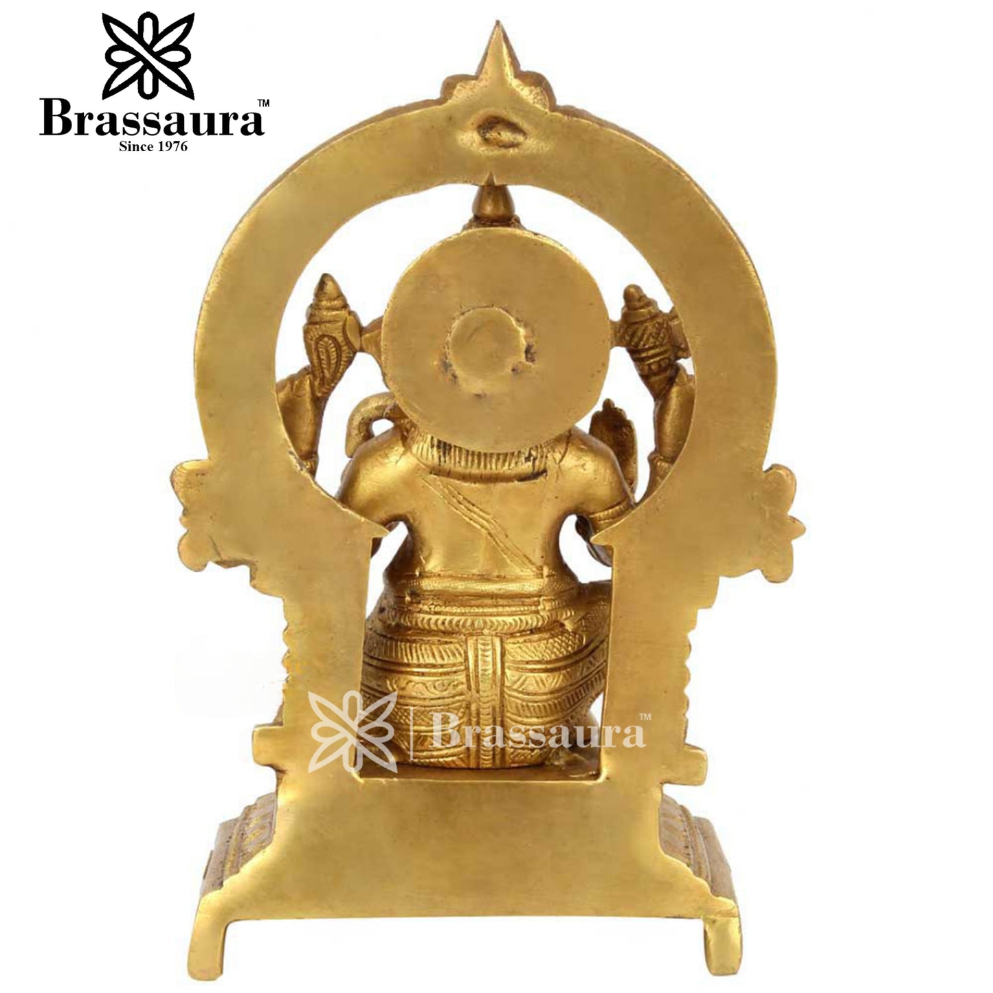 Brass Ganesha Statue For Home Decor And Gift Item Weight 2.5 Kg And Height 9 Inch