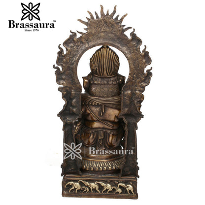 Brass Ganesha Statue For Home Decor And Gift Item Weight 26 Kg And Height 24 Inch