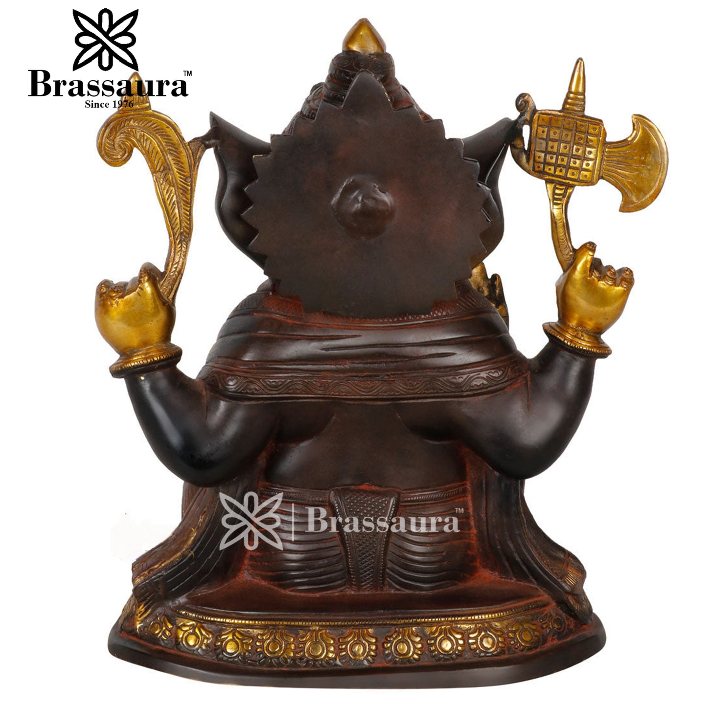 Brass Ganesha Statue For Home Decor And Gift Item Weight 8 Kg And Height 11 Inch