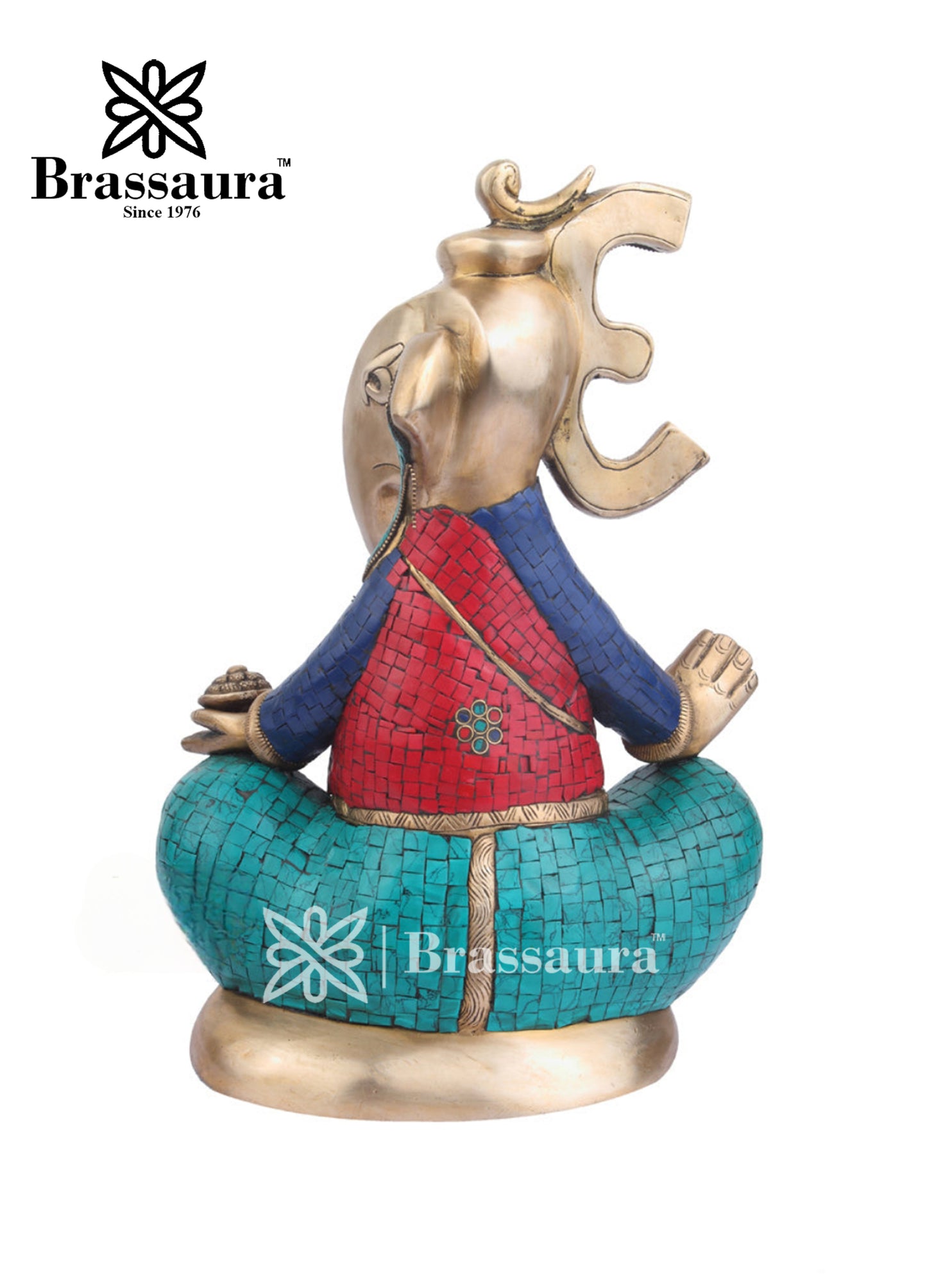 Brass Ganesha Statue For Home Decor And Gift Item Weight 11 Kg And Height 16 Inch