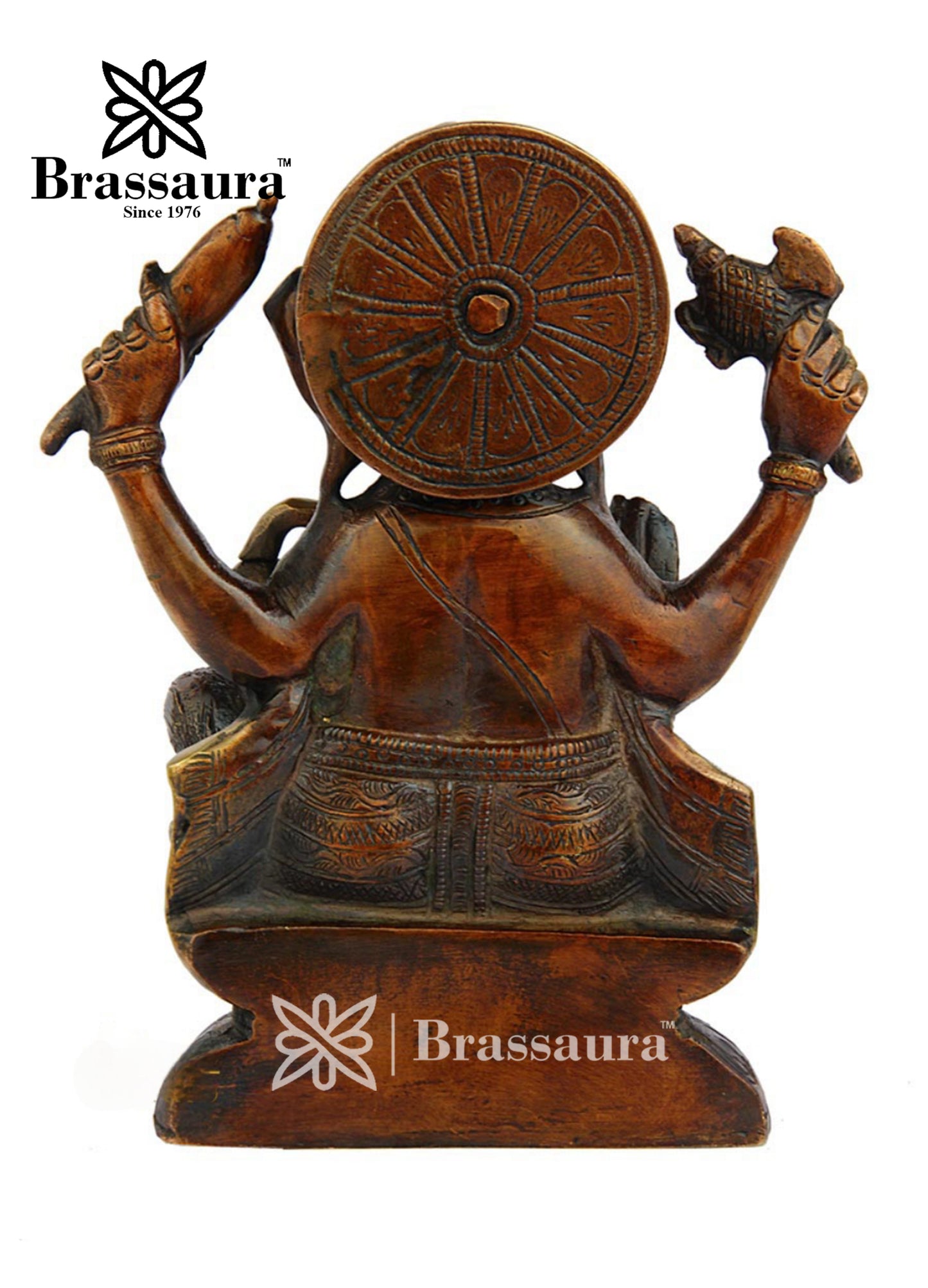 Brass Ganesha Statue For Home Decor Weight 2 Kg And Height 7 Inch