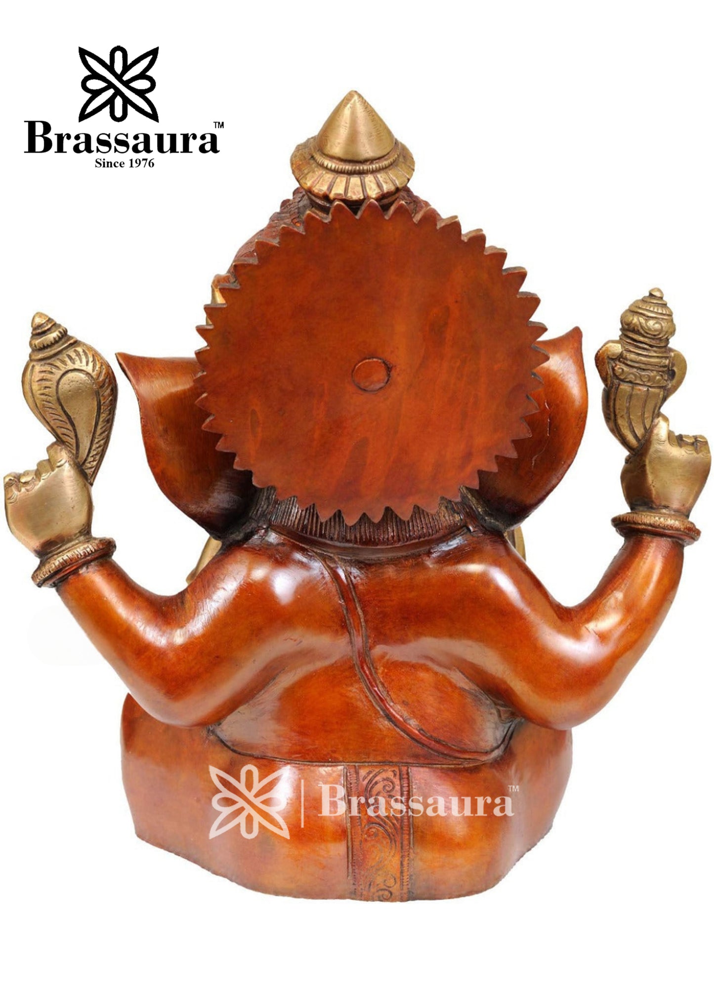 Brass Ganesha Statue For Home Decor And Gift Item Weight 8 Kg And Height 12 Inch