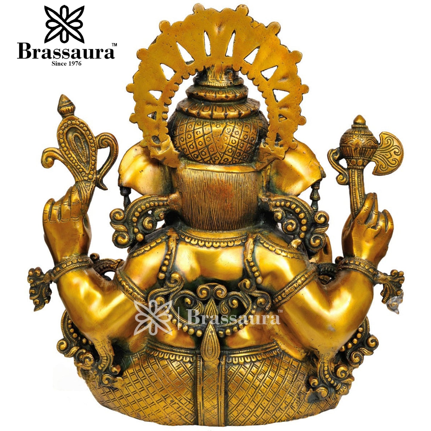 Brass Ganesha Statue For Home Decor And Gift Item Weight 20 Kg And Height 16 Inch