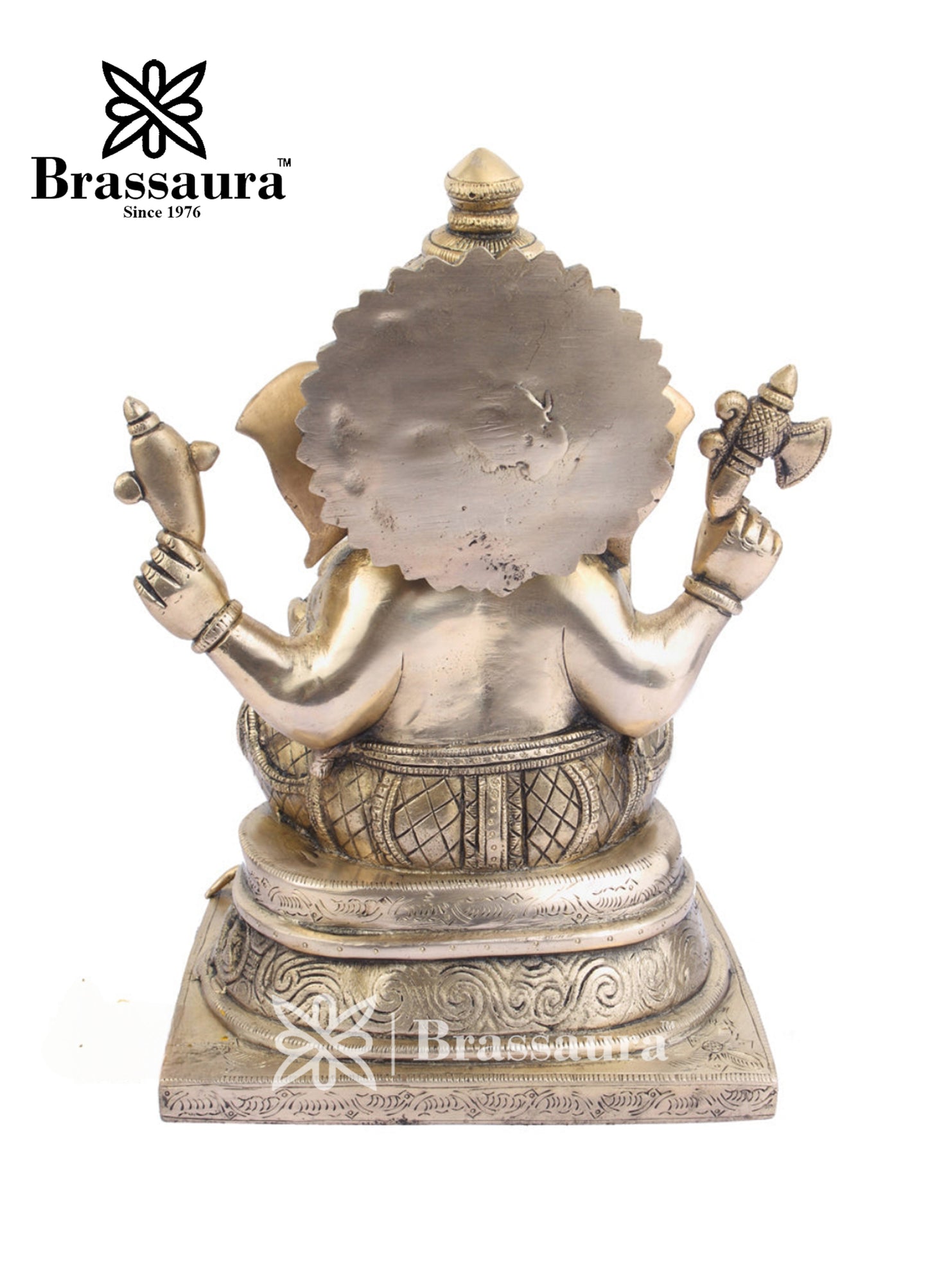Brass Ganesha Statue For Home Decor And Gift Item Weight 11 Kg And Height 13 Inch