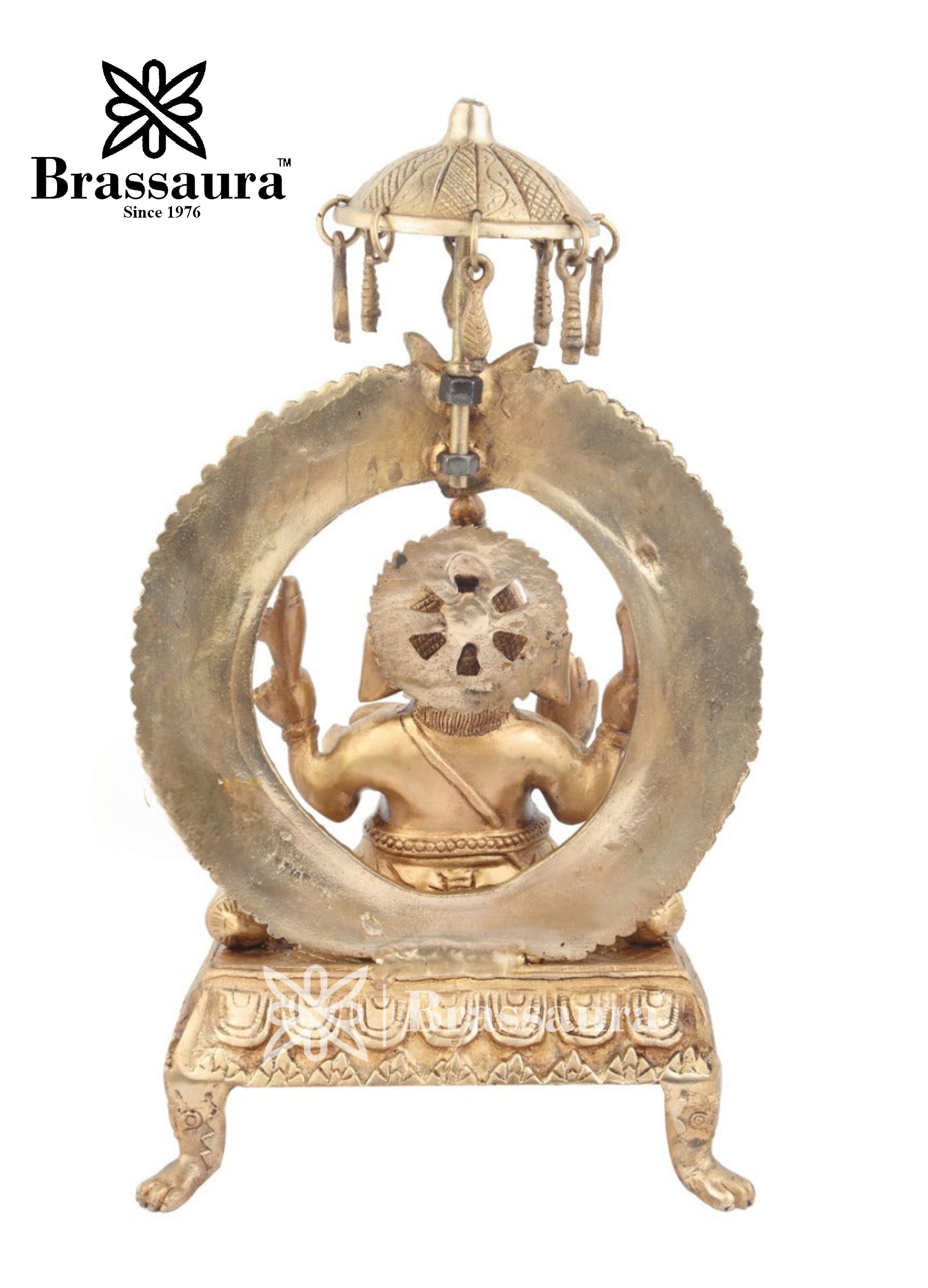 Brass Ganesha Statue For Home Decor And Gift Item Weight 8.5 Kg And Height 18 Inch