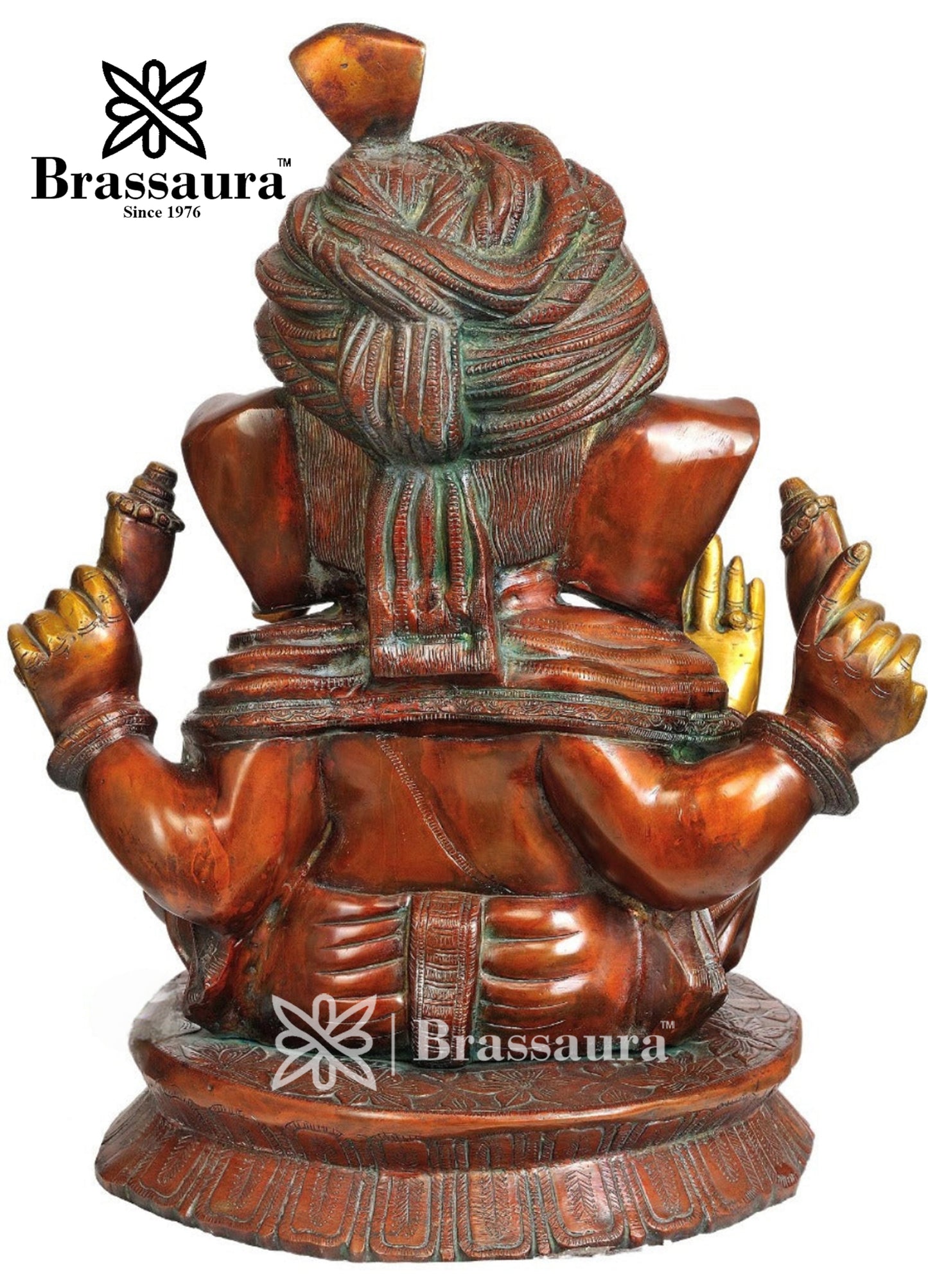 Brass Ganesha Statue For Home Decor And Gift Item Weight 25 Kg And Height 20 Inch
