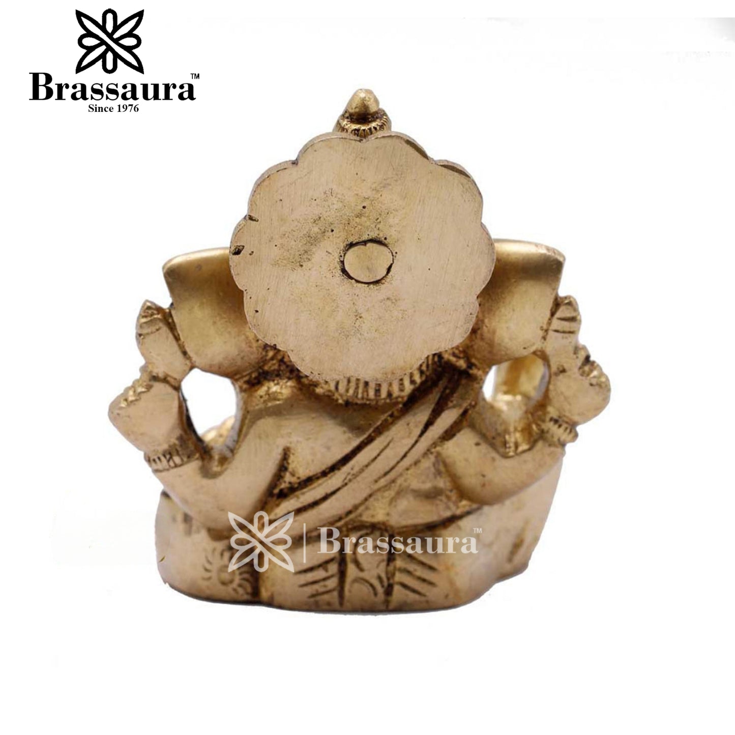 Brass Ganesha Statue For Home Decor And Gift Item Weight .45 Kg And Height 2.5 Inch