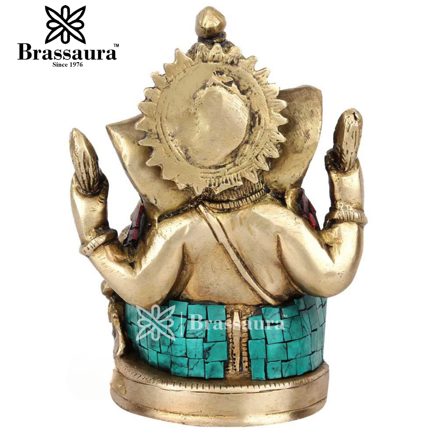 Brass Ganesha Statue For Home Decor And Gift Item Weight 1.3 Kg And Height 5.5 Inch