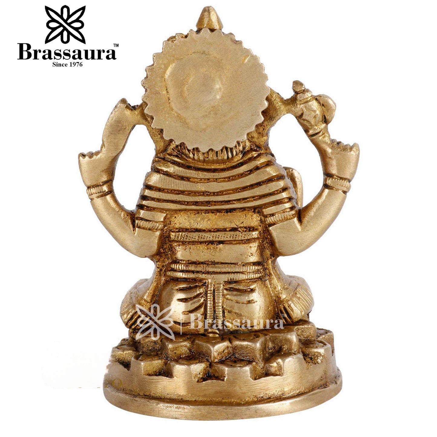 Brass Ganesha Statue For Home Decor And Gift Item Weight .9 Kg And Height 4 Inch