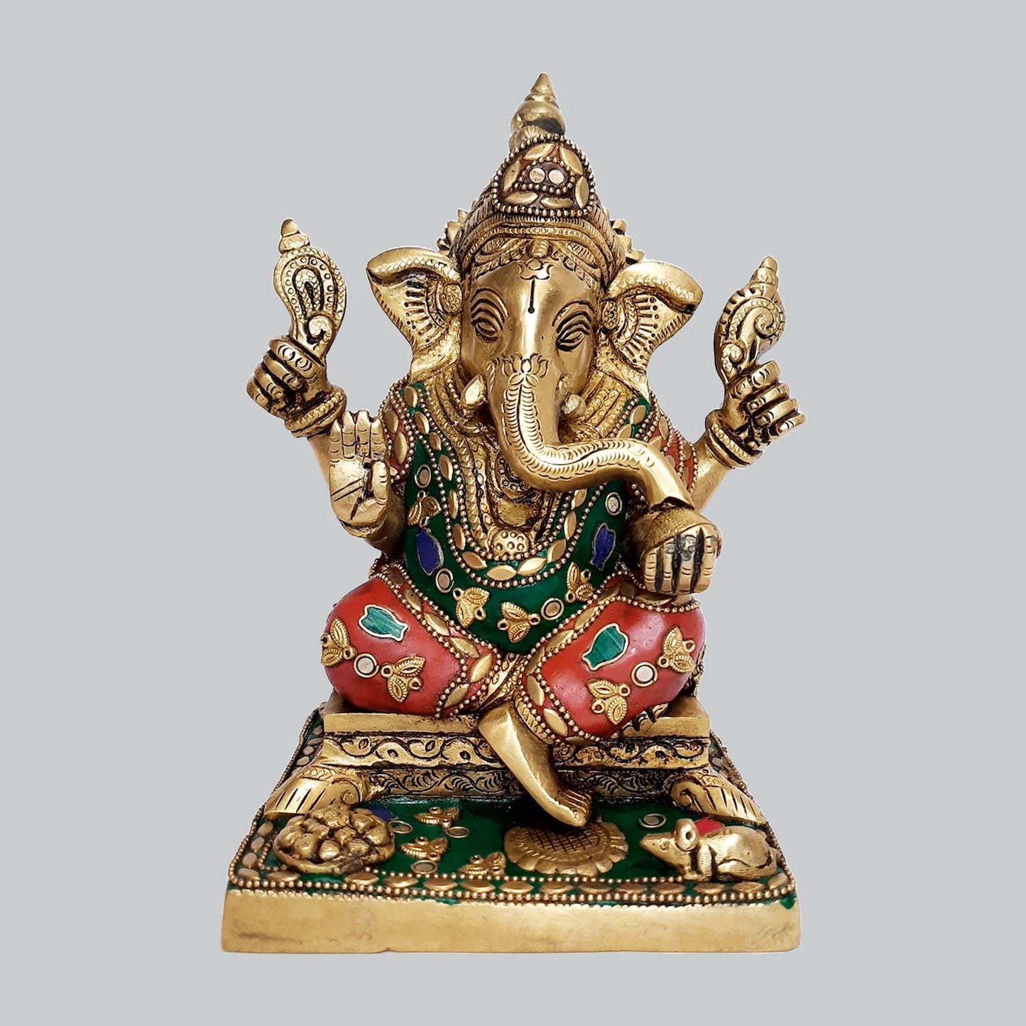 ब्रासोरा® वृंदावन वेणुगोपाल कृष्ण पीतल की प्रतिमा मोर के साथ | एंटीक नीला और सुनहरा रंग | ऊँचाई 20 इंच