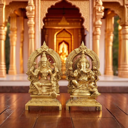 Brass Artistic Lakshmi Ganesh Height 7 Inch & weight 5 kg
