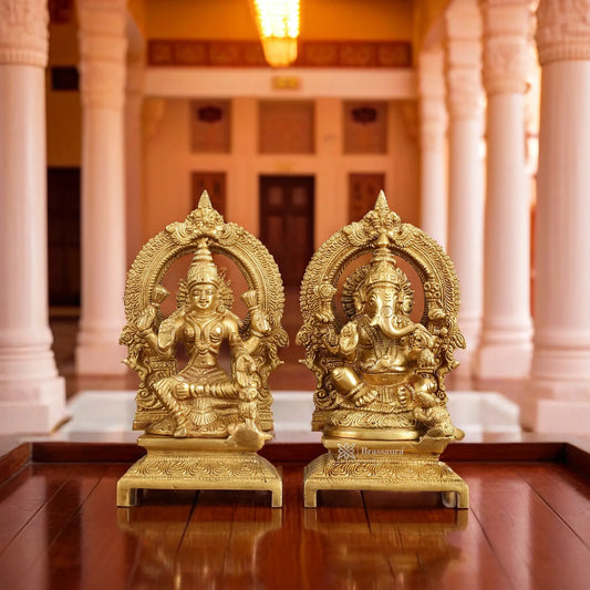 Brass Artistic Lakshmi Ganesh Height 7 Inch & weight 5 kg