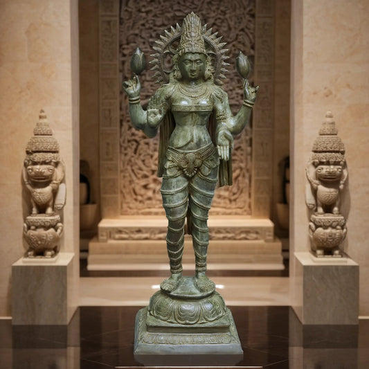 Brass Laxmi Idol for Home and Decor Height 51 Inches & Weight 49.66 Kgs
