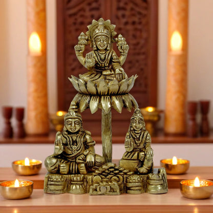 Brassaura™ Brass Kuber Kunji Idol – Height 5.2 Inches & Weight 0.810 Kgs | Divine Home & Pooja Sculpture