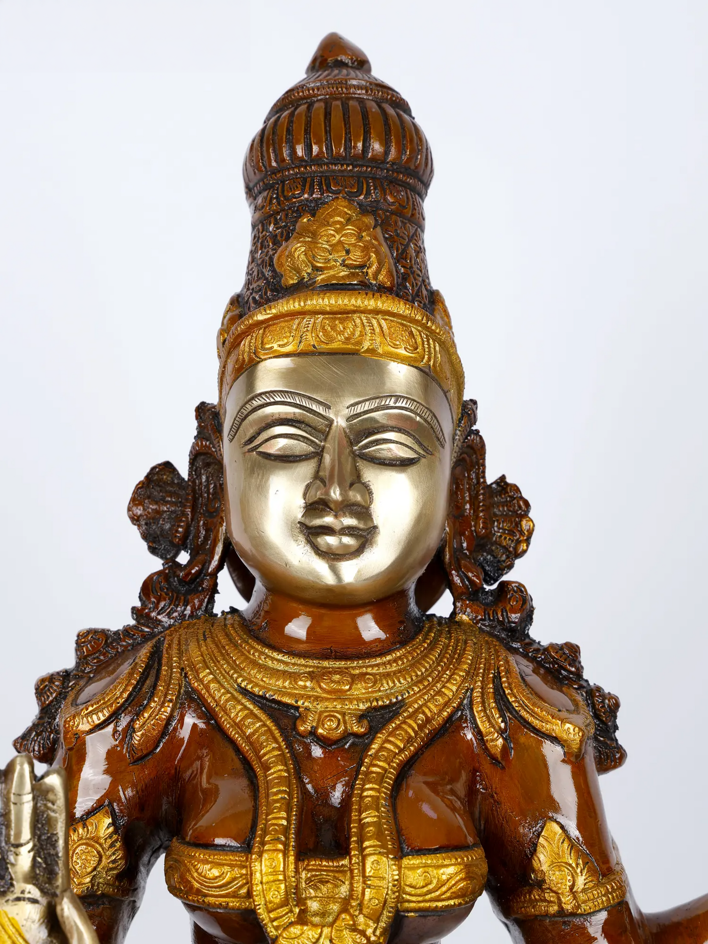 Brassaura® Large Brass Goddess Lakshmi Statue | 23.43 Inches | 25.57 kg