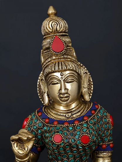 Brassaura® Brass Goddess Parvati Statue | 13.98 Inches | 7.95 kg