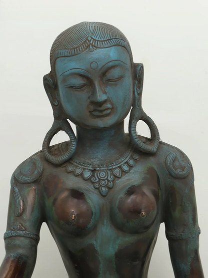 Brassaura® Brass Goddess Parvati Statue | Height 18.5 Inches & Weight 15.19 kg