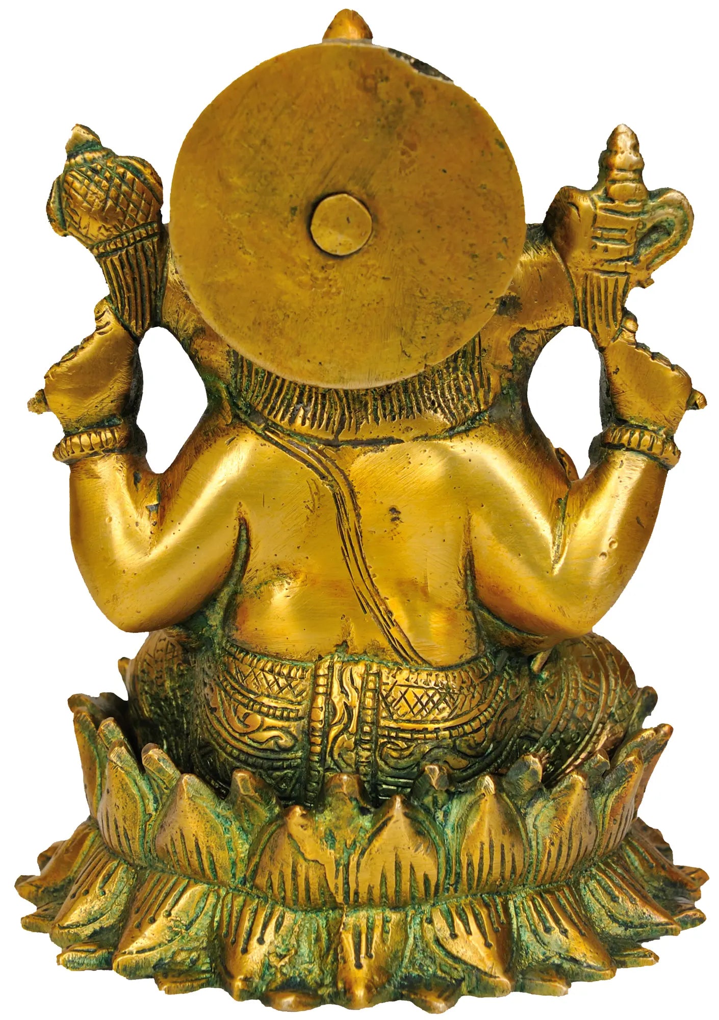 Brassaura™ Mini Lord Ganesha Idol | Pure Brass with Fine Detailing | Height 5.5 Inches & Weight 1.60 Kg