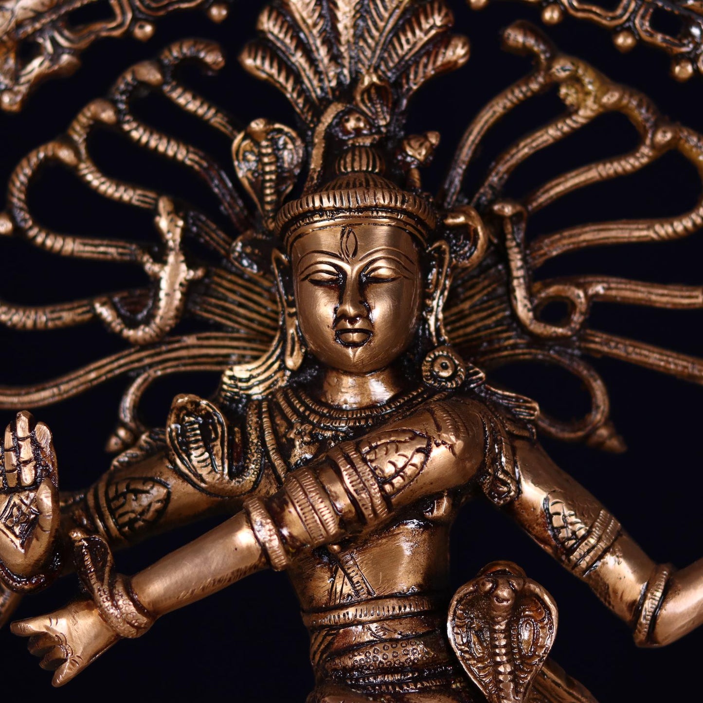 ANTIQUE BRASS NATARAJ MURTI HEIGHT 27 INCHES