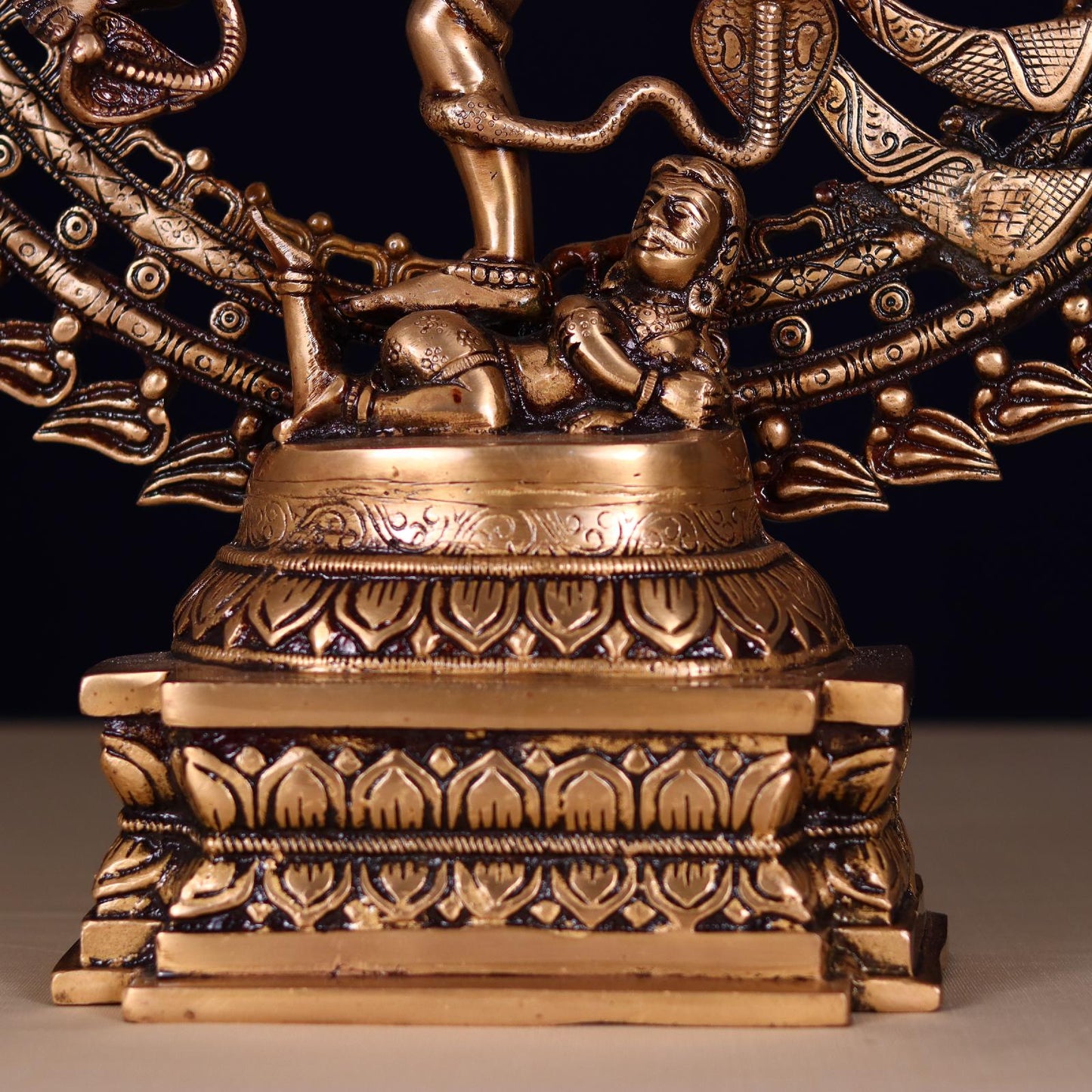 ANTIQUE BRASS NATARAJ MURTI HEIGHT 27 INCHES