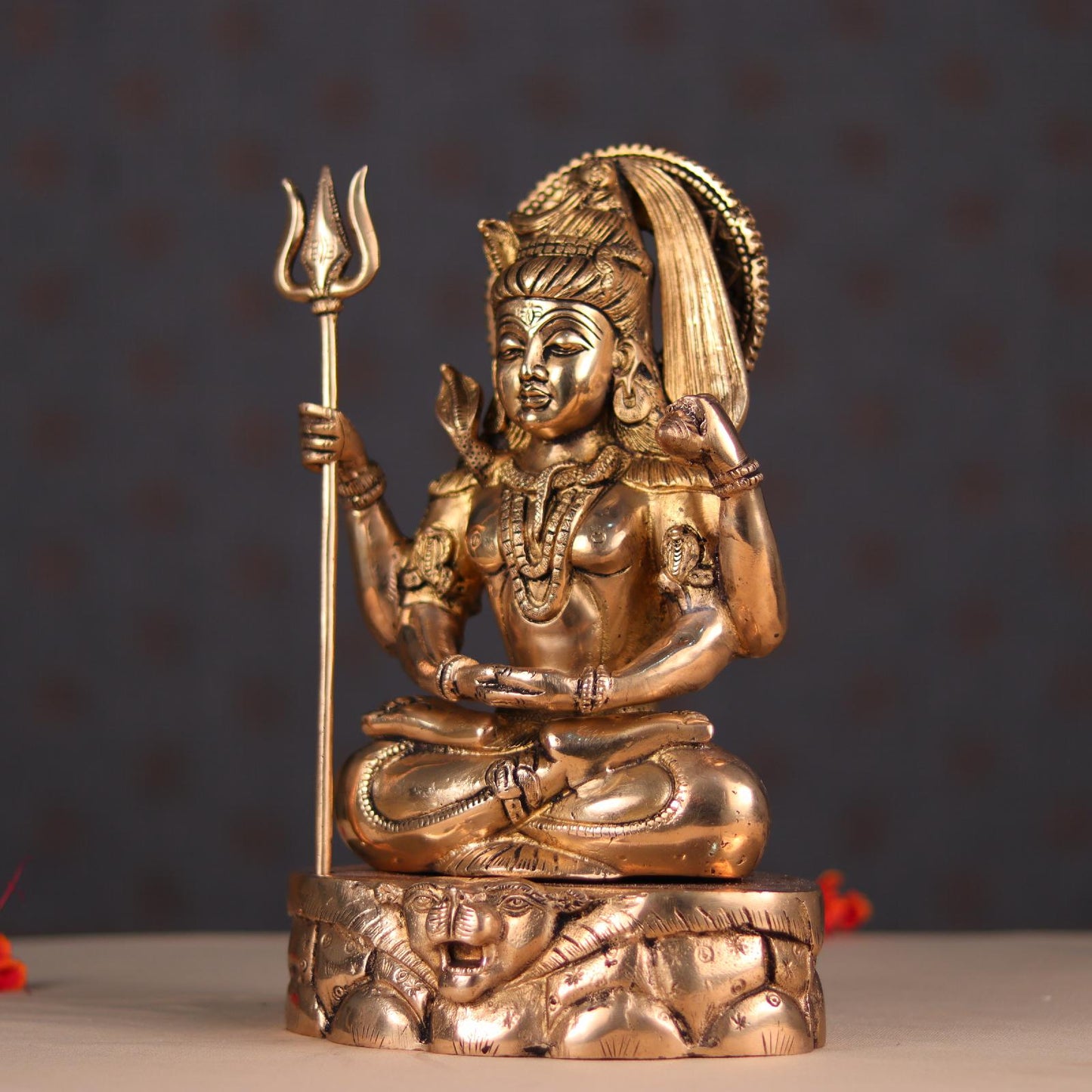 पीतल की भगवान शिव की मूर्ति (12.5 इंच)
